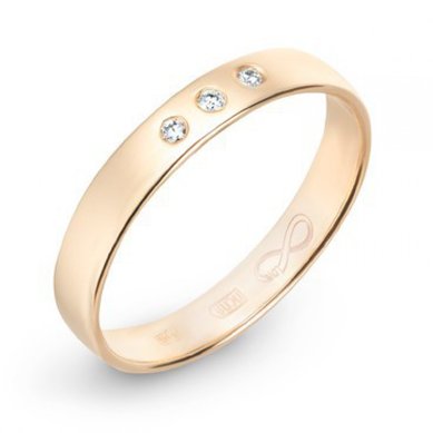 Обручальное кольцо R01-WED-00003-М9729 - Ювелирный бренд Московский ювелирный завод