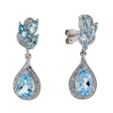 Серьги E755-E40272-LBT-R17-М9777 - Ювелирный бренд Московский ювелирный завод