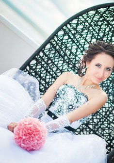 Свадебное платье В49859. С пышной юбкой, длинное без шлейфа.