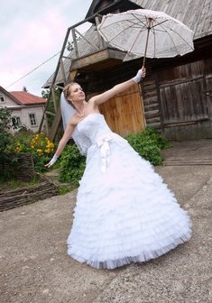 Свадебное платье В49865. А-силуэт, длинное без шлейфа.